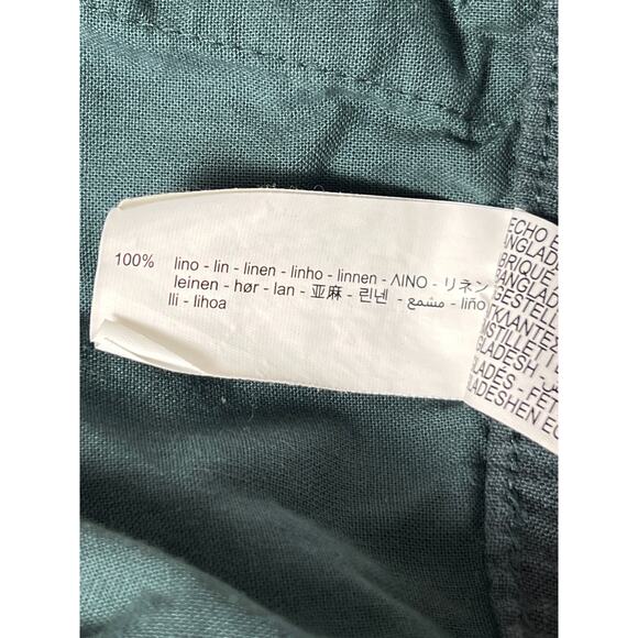 Zara Men's 100% linen shorts green L - Picture 9 of 9